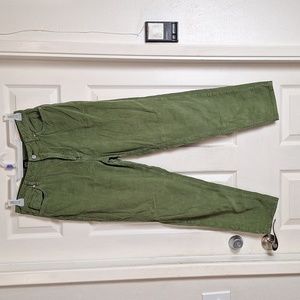 BDG Corduroy olive green Mom Jeans High Rise Women 30